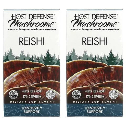 [해외직구] Host Defense 호스트디펜스 레이쉬 머쉬룸 120캡슐 2팩