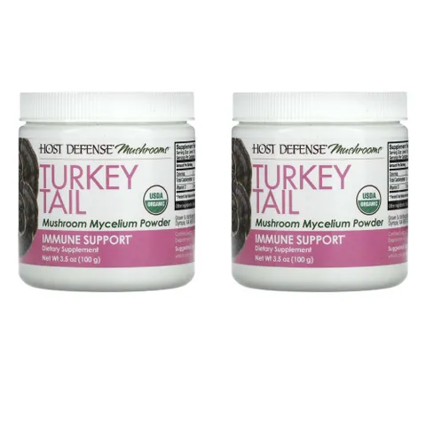 [해외직구] Host Defense 호스트디펜스 머쉬룸 터키 테일 파우더 100g 2팩