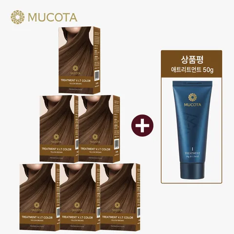 무코타 살롱 트리트먼트 염색제 새봄 라이트패키지(염모제100g X 6 + (상품평시) 트리트먼트 휴대용 50g X 1 )