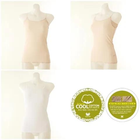 [현대백화점] [와코루] {WLG2521-SK WH}  면(아사)100% 수입리버 레이스 여성 끈 런닝 +사은품(★10만원이상 구매하신 모든 고객님께 사은품(양말or 비누) 증정 (랜덤발송/선택불가)★)