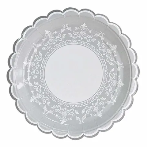 무광실버 FZ23UV12 클래식 파티접시 6개입 23cm(9in) 개인접시