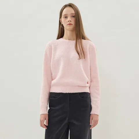 [올리브데올리브] 부클 라운드 니트 풀오버 OK5WPA070 +할인쿠폰