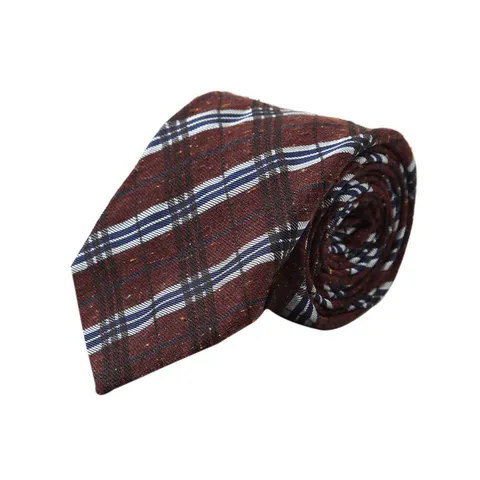 [마시모두띠] 사선 마드라스 패턴 타이(1212_343_605)