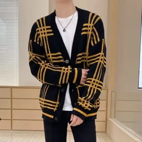 남성용 클래식 긴팔 가을 겨울 가디건 카디건 +할인쿠폰
