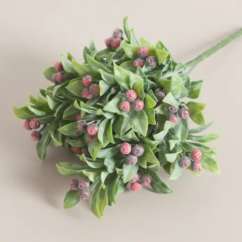 [3+1] 리프렛열매부쉬o 22cm (3컬러) 조화 식물 그린 인테리어 플렌테리어