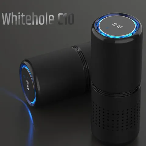 아트박스/프로메딕 미세먼지 표시 차량용 공기청정기 블랙Ed 화이트홀C10