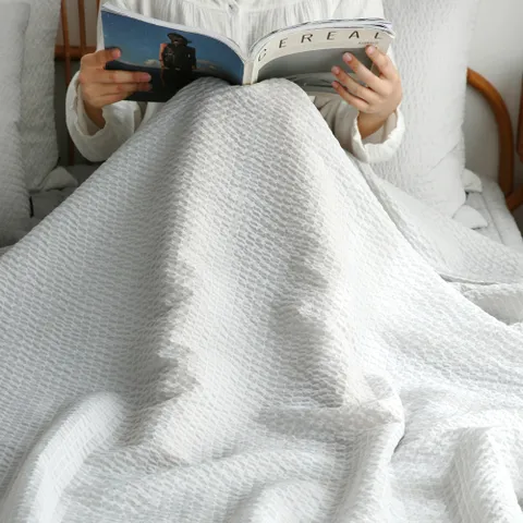 아망떼 포휴즈 시어서커 피그먼트 리플 홑여름이불Q 5color