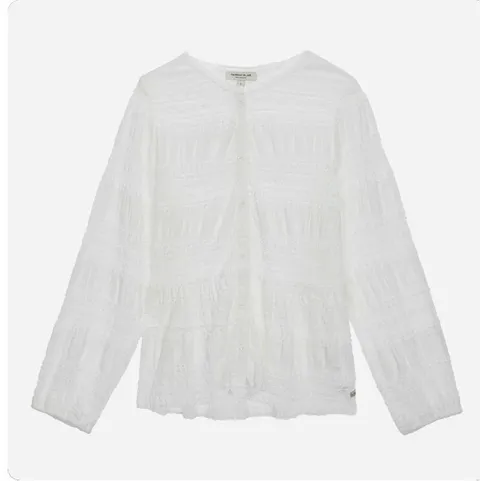 [현대백화점] [써스데이아일랜드](T256MBL155W)오픈형 레이스 블라우스 +할인쿠폰