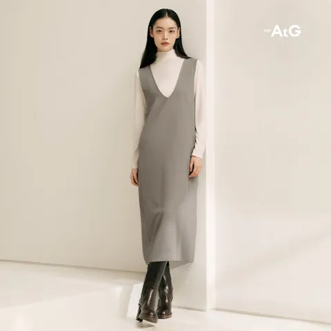 더엣지 스판 브이넥 원피스 WYOP6G01 - 현대Hmall