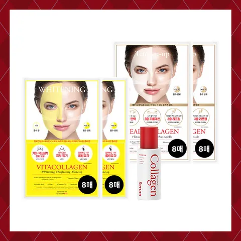 [더마픽스]퍼펙트리얼퍼포먼스 리얼콜라겐 마스크16매+비타콜라겐 마스크16매+콜라겐텐션업세럼 50ml 1개