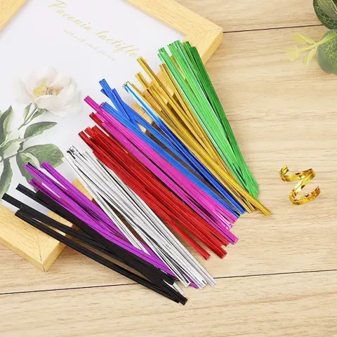 빵끈 대용량 선물포장 리본 철사 철끈 칼라타이 미술재료