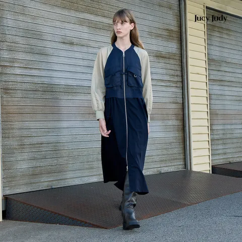 [쥬시쥬디] J소재믹스풀집업원피스MA-1(ON) JYOP72AC +할인쿠폰