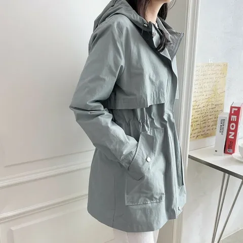 [하프클럽/다잇템]여자망토SS사파리점퍼환절기자켓