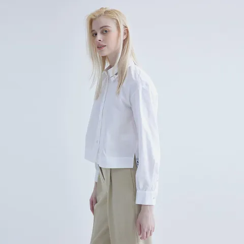 나이스클랍 카라 자수 포인트 셔츠 N241MWB102