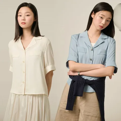 [빈폴레이디스]폴리 변형 블라우스 2종택1 +할인쿠폰