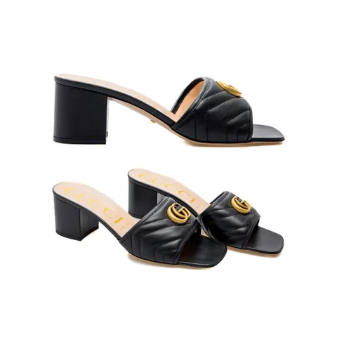 [구찌] 25SS 금장 GG 슬라이드 샌들 블랙 695202 BKO60 1000 +할인쿠폰