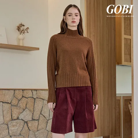 [런칭가 399000원] 고비(GOBI) 캐시미어 100 헤비게이지 립라인 풀오버