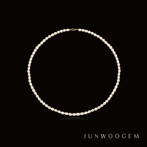 [준우젬] 18K 리얼 담수진주 목걸이 +할인쿠폰