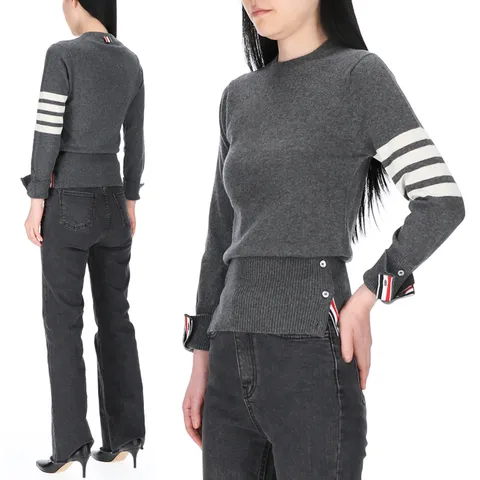 [톰브라운] 사선완장 FKA001A 00011 035 여성 캐시미어 니트 +할인쿠폰