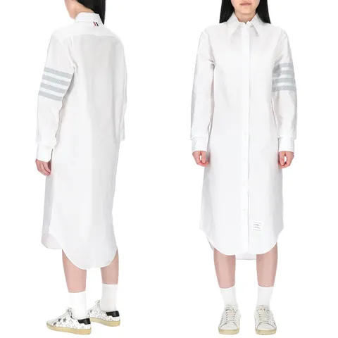 [톰브라운] 4바 사선 FDSE28C F0313 100 여성 옥스포드 셔츠 원피스 +할인쿠폰