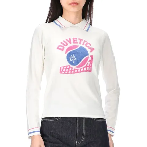 [듀베티카] 마라스피나 VDKP15135K0001 IVS 카라 니트 풀오버 골프니트 +할인쿠폰