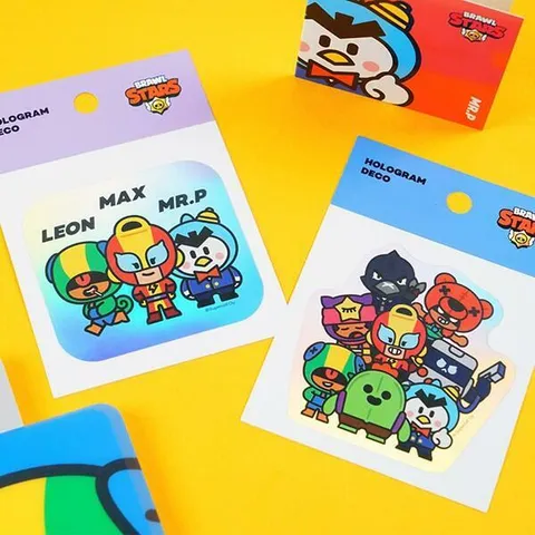 아트박스/오피스큐 브롤스타즈홀로그램데코스티커 트리플