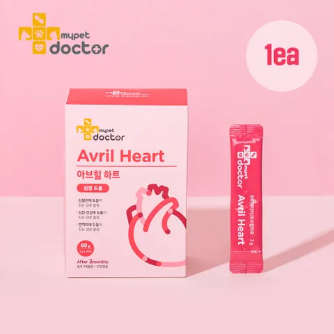 [마이펫닥터] 아브힐하트 강아지 고양이 영양 보조 심장 비대증 사상충 60g x 1ea