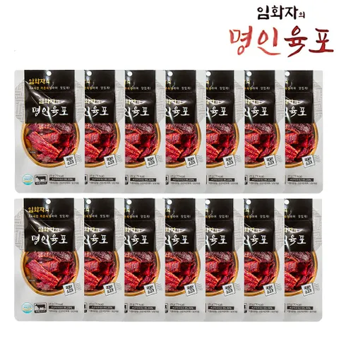명인육포 임화자의 명인육포 국내산 소고기 육포 25g x 50봉/간식/아이들/어른/안주/주전부리/여행/선물