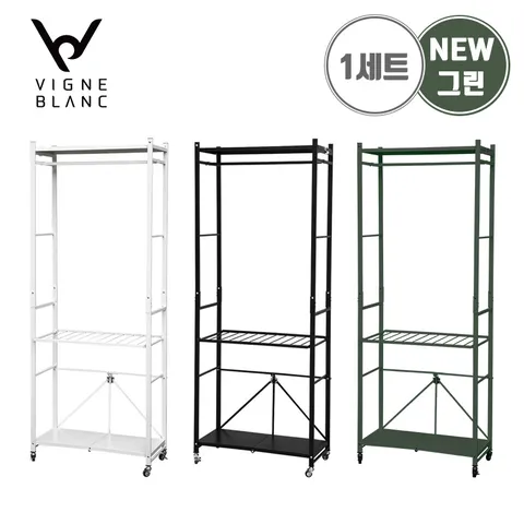 [ 손쉽게 우리집 드레스룸 완성!][빈블랑] 폴딩드레스룸 올인원 1세트