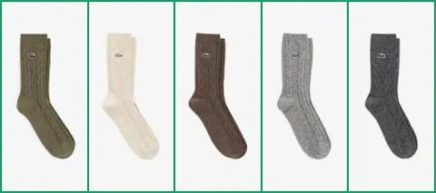 [현대백화점] [라코스테여성]25FW캐시미어 블랜드 케이블 중목 양말RA225E-55N +할인쿠폰