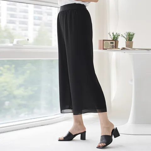 엄마옷 마담4060 팬츠 여성바지 쉬폰와이드-YPN2505046-중년여성의류 50대여성의류 +할인쿠폰