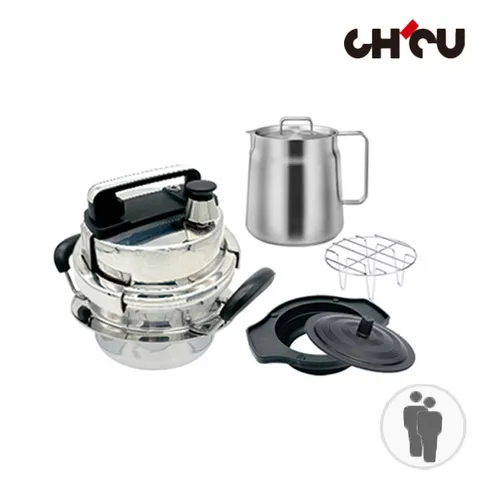 치치쿠쿠 IH 인덕션 가스 소형 1∼2인 압력솥 1.2L [A_1세트] / 미니 가정용 스텐 솥밥 누룽지 가마솥 돌솥 +할인쿠폰