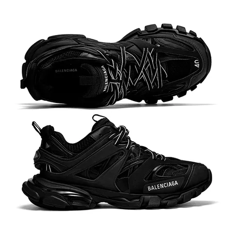 발렌시아가 542023 W1GB1 1000 트랙 트레이너 올블랙 스니커즈 +할인쿠폰