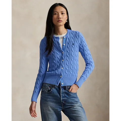 [현대백화점] 폴로 랄프 로렌 여성 케이블 니트 코튼 크루넥 카디건(WMPOSWENDW20384400)