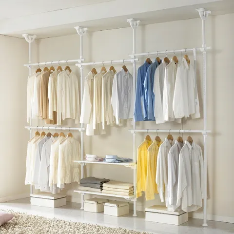 [ ★릴레이마트 도장찍으면 최대 32,000원 적립금 부여(신청필수, 상품하단 배너 참조)★]이지온 드레스룸 EO-407M 행거 원목선반