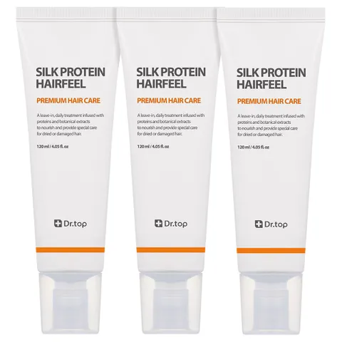 [닥터탑] 완판전설 시즌1 실크프로틴 헤어필 노워시 트리트먼트 120ml 3개