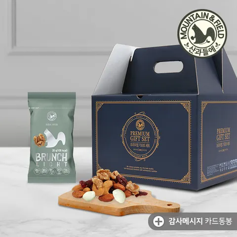 [산과들에] 하루 한줌견과류 브런치라이트 100봉 프리미엄 선물세트