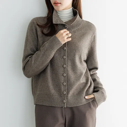 리플하이넥가디건 CAE6010_YC