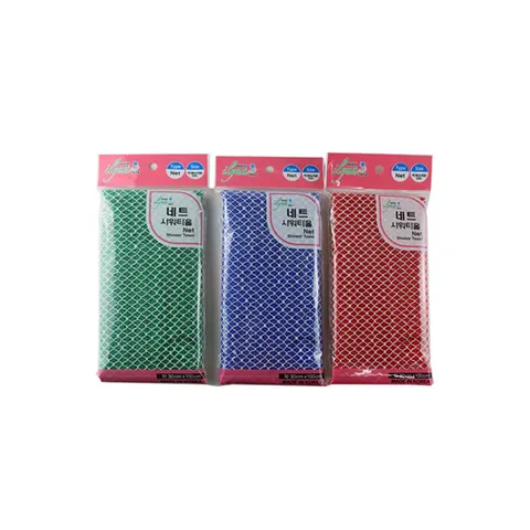 매직크린 네트 샤워타올 그린