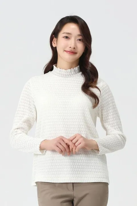 [PAT]1L25481 레이스 목크넥 티셔츠_IC