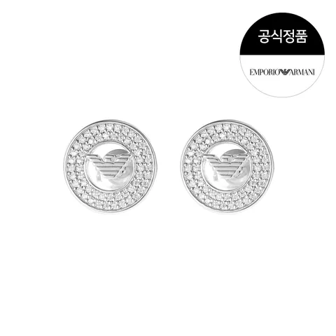 [본사공식정품] 아르마니 스터드 팬던트 925 실버 귀걸이