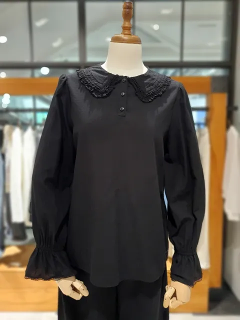 [현대백화점] 써스데이아일랜드(T256MBL160W) 레이스 믹스 블라우스 +할인쿠폰