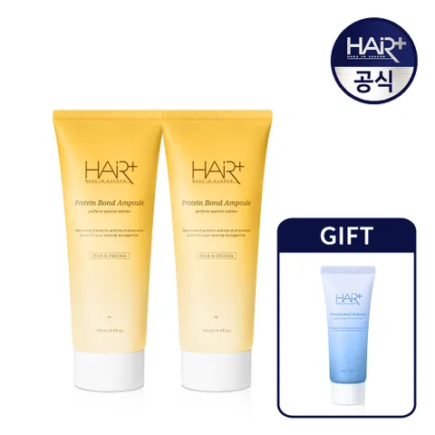 [헤어플러스]단백질 본드 퍼퓸 앰플 에센스 페어 앤 프리지아 100ml 2개 + 앰플 35ml / 노워시 트리트먼트