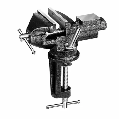 360도 회전 다크블랙 탁상용 바이스 60mm 클램프 테이블 바이스 작업대