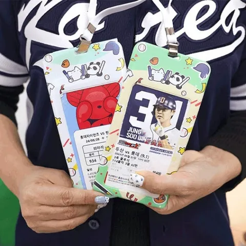 [갓샵] 야구 티켓 보관 홀더 + 스티커 [목걸이 파우치 굿즈 한화 롯데 삼성 기아 두산 엘지트윈스 KT SSG] +할인쿠폰
