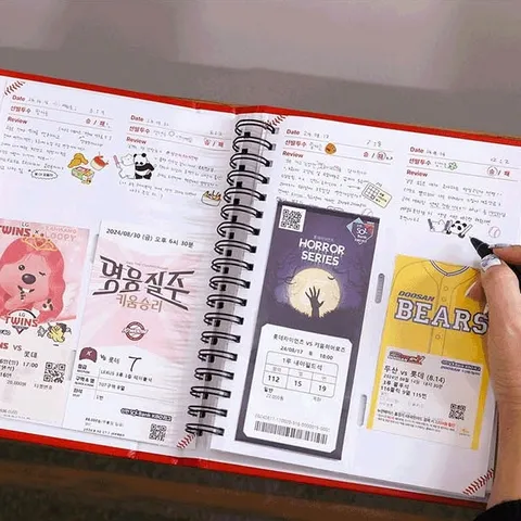 [갓샵] 야구 티켓북 보관 티켓 바인더 홀더 앨범 [파우치 굿즈 한화 롯데 삼성 기아 두산 엘지트윈스 KT SS +할인쿠폰