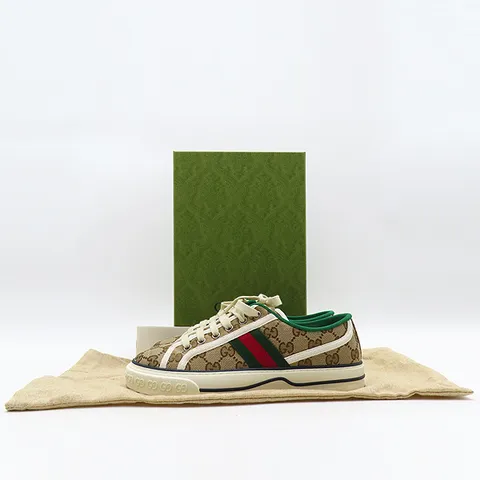 [중고]구찌 606110 테니스 1977 여성용 스니커즈 - 37½  [245MM] K26500GU +할인쿠폰