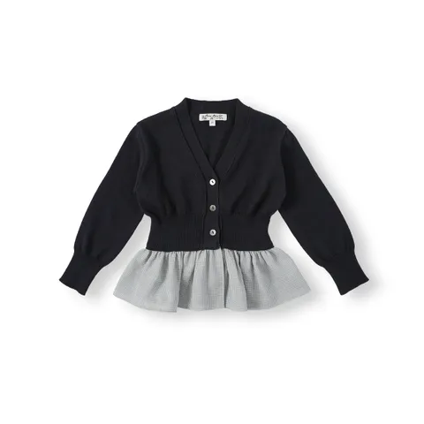 [현대백화점] 베네베네 BNG25S38004 페페 페플럼 니트 가디건