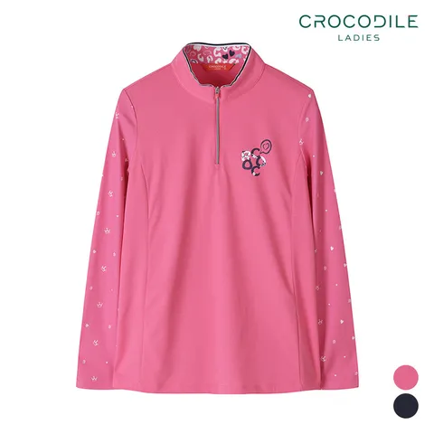 [N][크로커다일레이디] 반집업하트포인트티셔츠_CLAFTS211