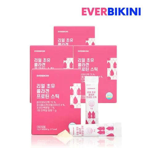 에버비키니 리얼 초유 콜라겐 프로틴 스틱 4박스 4개월분